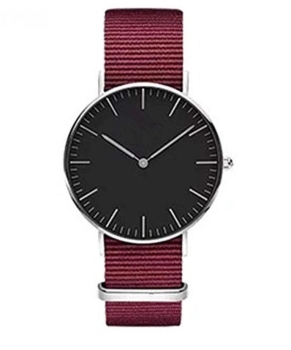 Armbanduhr Classic+ - Gehäuse 40 mm S - Armband Nylon Rot
