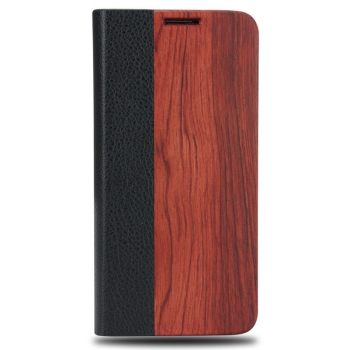Preview: Handyhülle Handyetui Massivholz Rosenholz mit Leder für Handy Samsung S10+