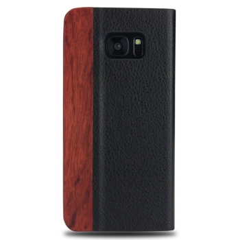 Preview: Handyhülle Handyetui Massivholz Rosenholz mit Leder für Handy Samsung S10+