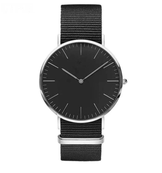 Armbanduhr Classic+ - Gehäuse 40 mm S - Armband Nylon Schwarz