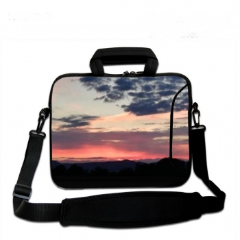 Laptoptasche Umhängetasche iLchev® - Sonnenuntergang im Herbst