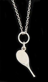 Halskette 45 cm mit Anhänger Tennis # 97315 Sterling Silber 925