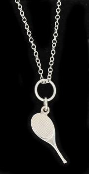 Preview: Halskette 45 cm mit Anhänger Tennis # 97315 Sterling Silber 925