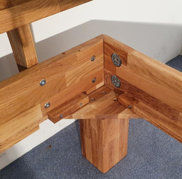 Preview: Massivholzbett Udo Wildeiche massiv geölt - Format: 200 x 140 cm