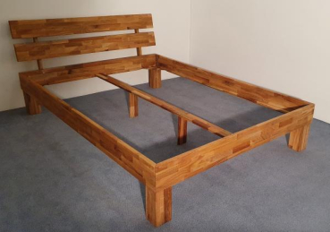 Preview: Massivholzbett Udo Wildeiche massiv geölt - Format: 200 x 140 cm