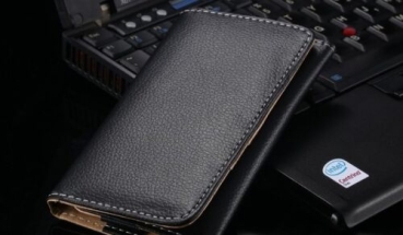 Preview: Handytasche iLCHEV® Universal Leder schwarz - Apple iphone 5/6/7/8/SE/X/XS/12 mini