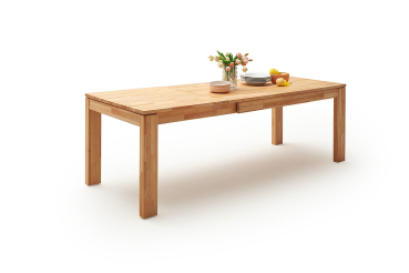 Massivholztisch Esszimmertisch Anthe Kernbuche massiv geölt - Format: 180 /260 x 90 cm