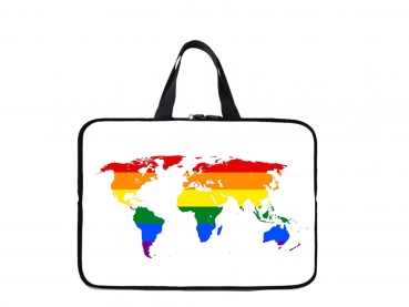 Laptoptasche Weltkarte grafisch