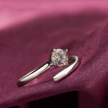 Ring # XJZ035 - Ringweite 17,2 mm nachjustierbar - Silber mit Zirkonia