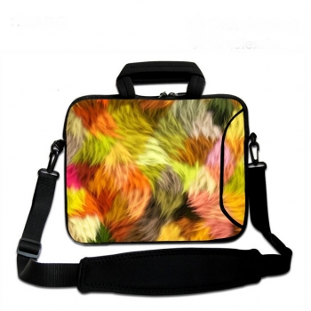 Laptoptasche Umhängetasche iLchev® - Textil buntes Plüsch