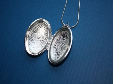 Preview: Halskette Anhänger Medaillon #YP100 Vintage - Kette 45 cm in Sterling Silber 925