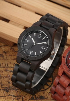 Armbanduhr iLchev® Memories F - Massivholz Ebenholz