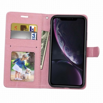 Preview: Handyhülle Schutzhülle Leder #1 rose für iphone XS