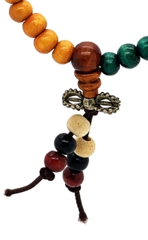 Preview: Halskette Armkette aus Holz - iLchev® Multicolour - Länge 50 cm - Band elastisch