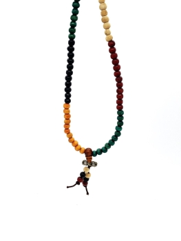 Preview: Halskette Armkette aus Holz - iLchev® Multicolour - Länge 50 cm - Band elastisch