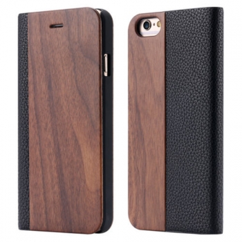 Handyhülle Handyetui Massivholz Nussbaum für Handy Apple iphone XR