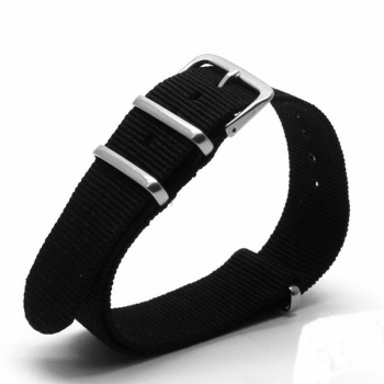 Preview: Armbanduhr Classic+ Elegance - Gehäuse 40 mm - Armband Nylon schwarz