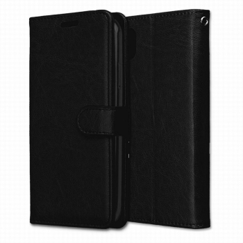 Handyhülle Schutzhülle Leder #1 schwarz für iphone XS max