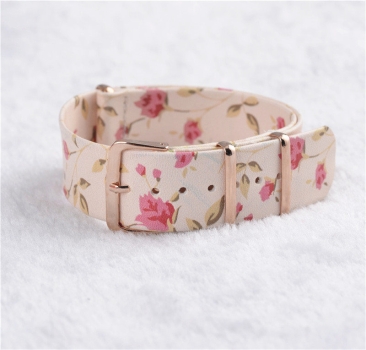 Uhrenarmband iLchev Vintage Weiß - Bandlänge 24,5 cm - Breite 20 mm