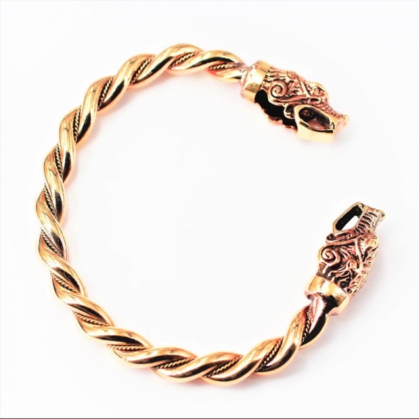 Armreif BRC-104 Wolf aus Bronze