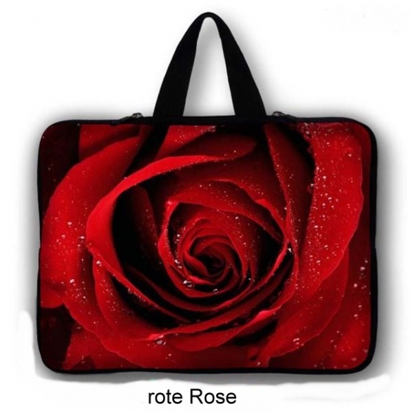 Laptoptasche rote Rose