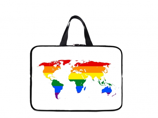 Laptoptasche Weltkarte grafisch