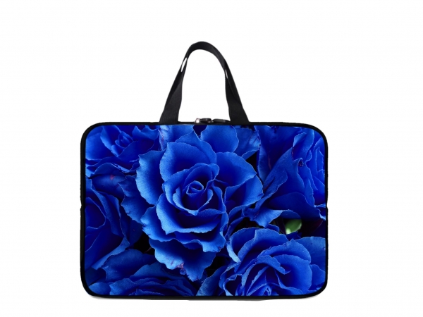 Laptoptasche blaue Rose